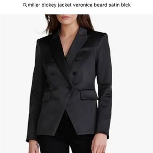 Veronica Beard Miller Satin Dickie Jacket black size 16